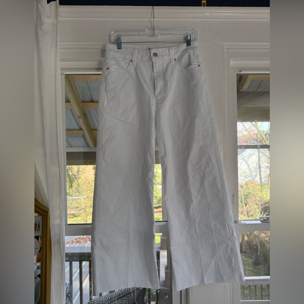 PAIGE Women's Wide Leg White Jeans